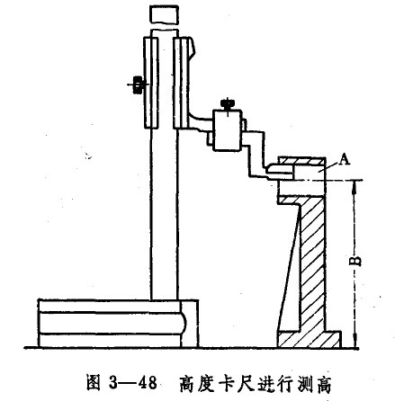 高度游標(biāo)卡尺進(jìn)行測(cè)高 高度游標(biāo)卡尺