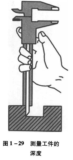游標(biāo)卡尺測(cè)量工件的深度 游標(biāo)卡尺